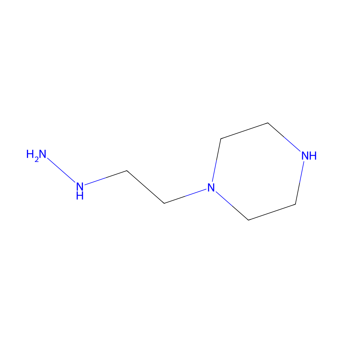 1-(2-Hydrazinylethyl)piperazine molecular structure, CAS 22808-40-8