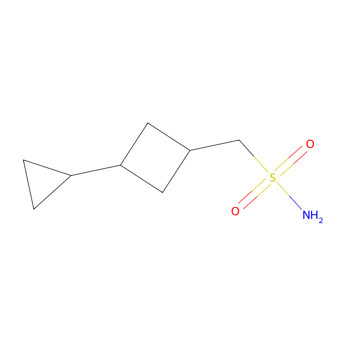 (3-Cyclopropylcyclobutyl)methanesulfonamide molecular structure, CAS 2280828-05-7
