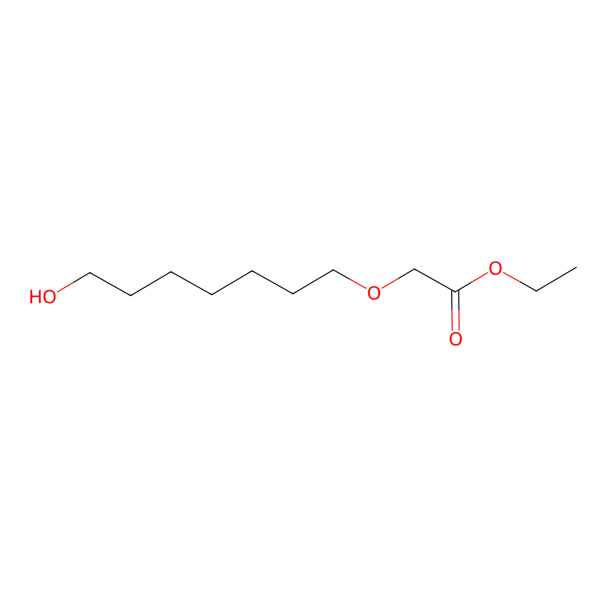 Ethyl 2-((7-hydroxyheptyl)oxy)acetate molecular structure, CAS 2280840-65-3