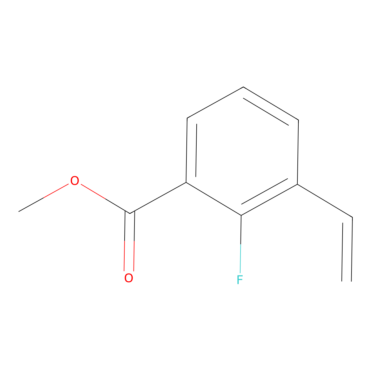 Methyl 3-ethenyl-2-fluorobenzoate molecular structure, CAS 2280846-47-9