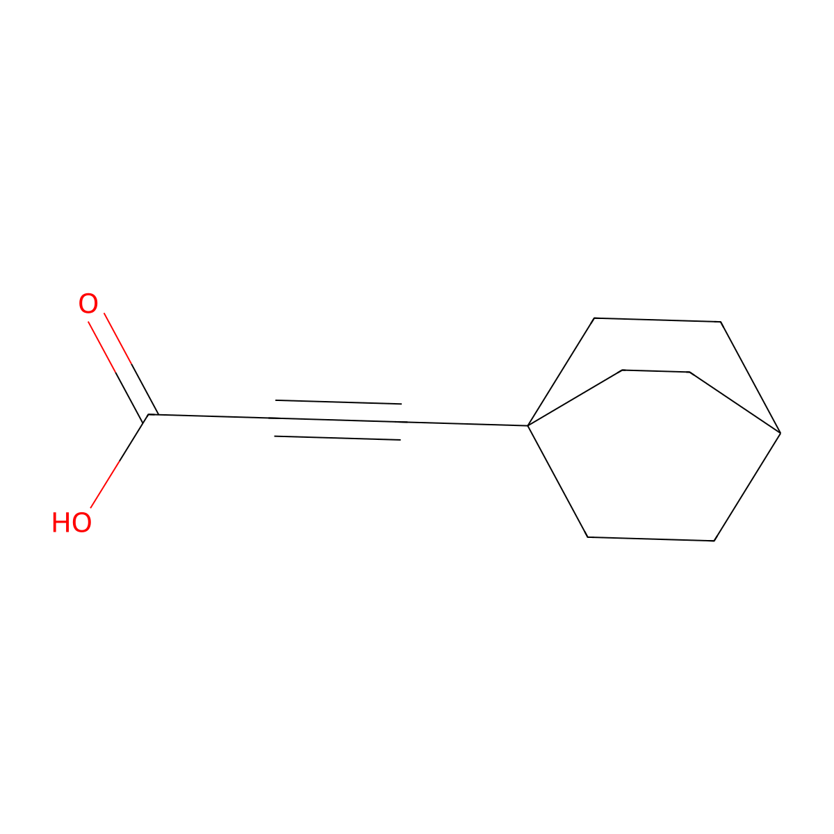 3-(1-Bicyclo[2.2.2]octanyl)prop-2-ynoic acid molecular structure, CAS 2280877-76-9