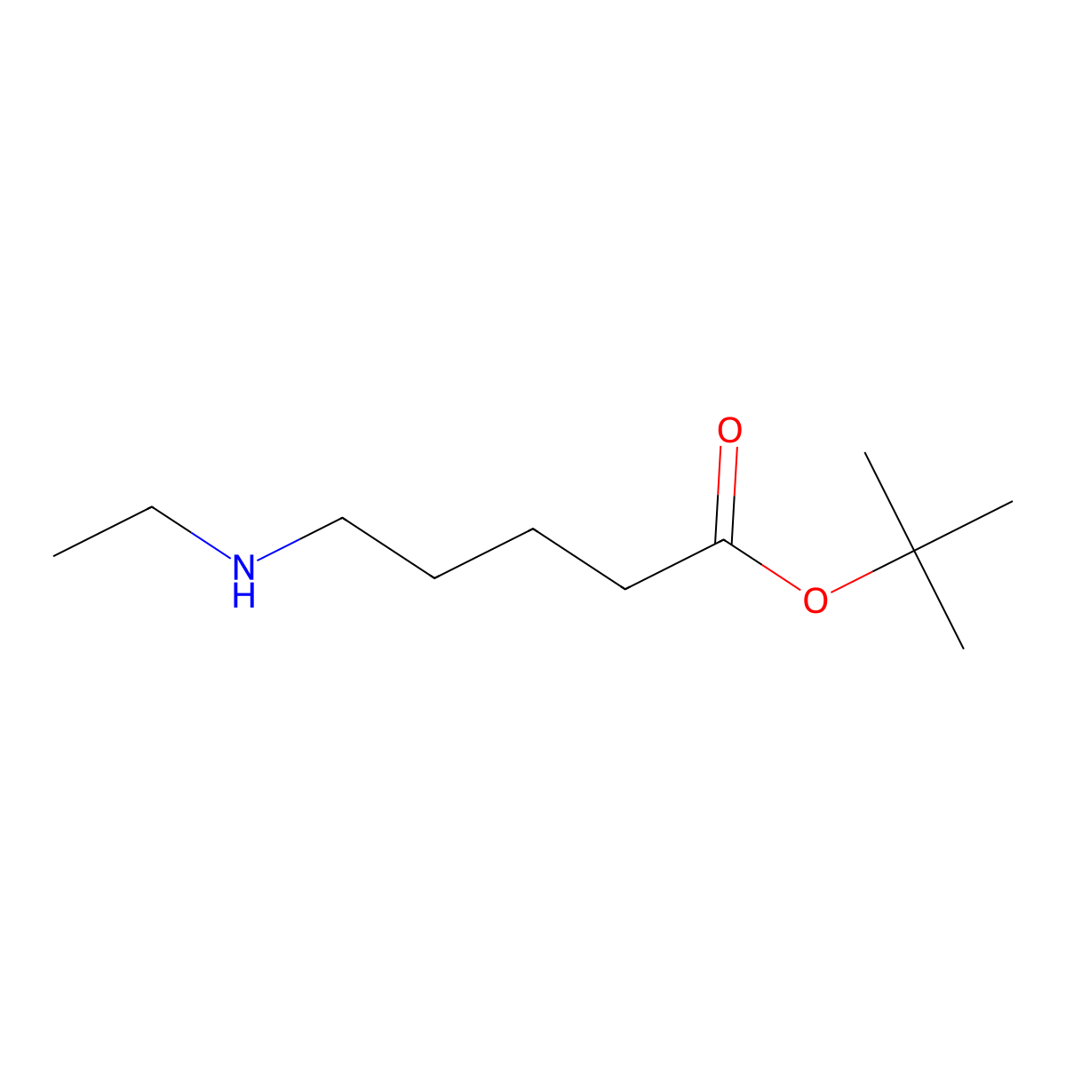 Tert-butyl 5-(ethylamino)pentanoate molecular structure, CAS 2280880-03-5