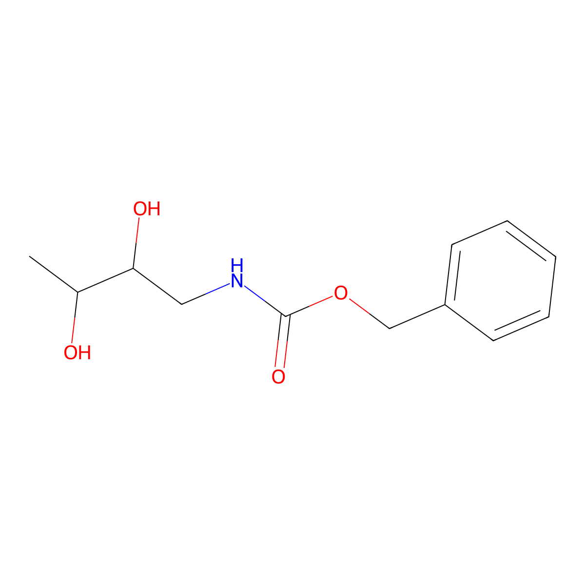 benzyl N-(2,3-dihydroxybutyl)carbamate molecular structure, CAS 2280911-09-1