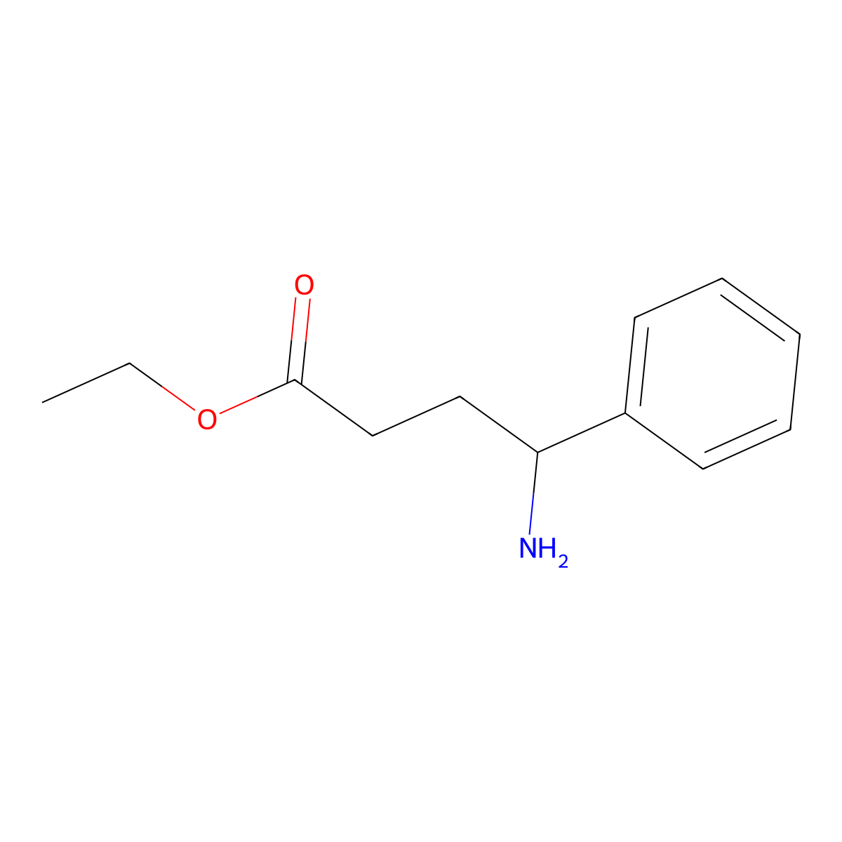 Ethyl 4-amino-4-phenylbutanoate molecular structure, CAS 228092-35-1