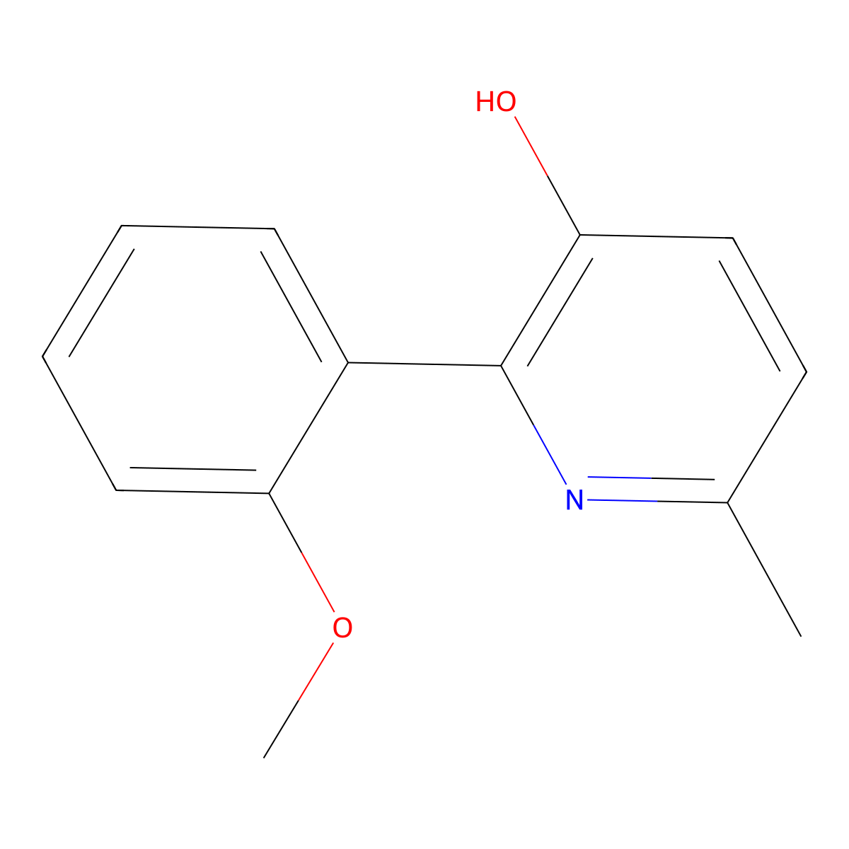 2-(2-Methoxyphenyl)-6-methyl-3-pyridinol molecular structure, CAS 228098-00-8