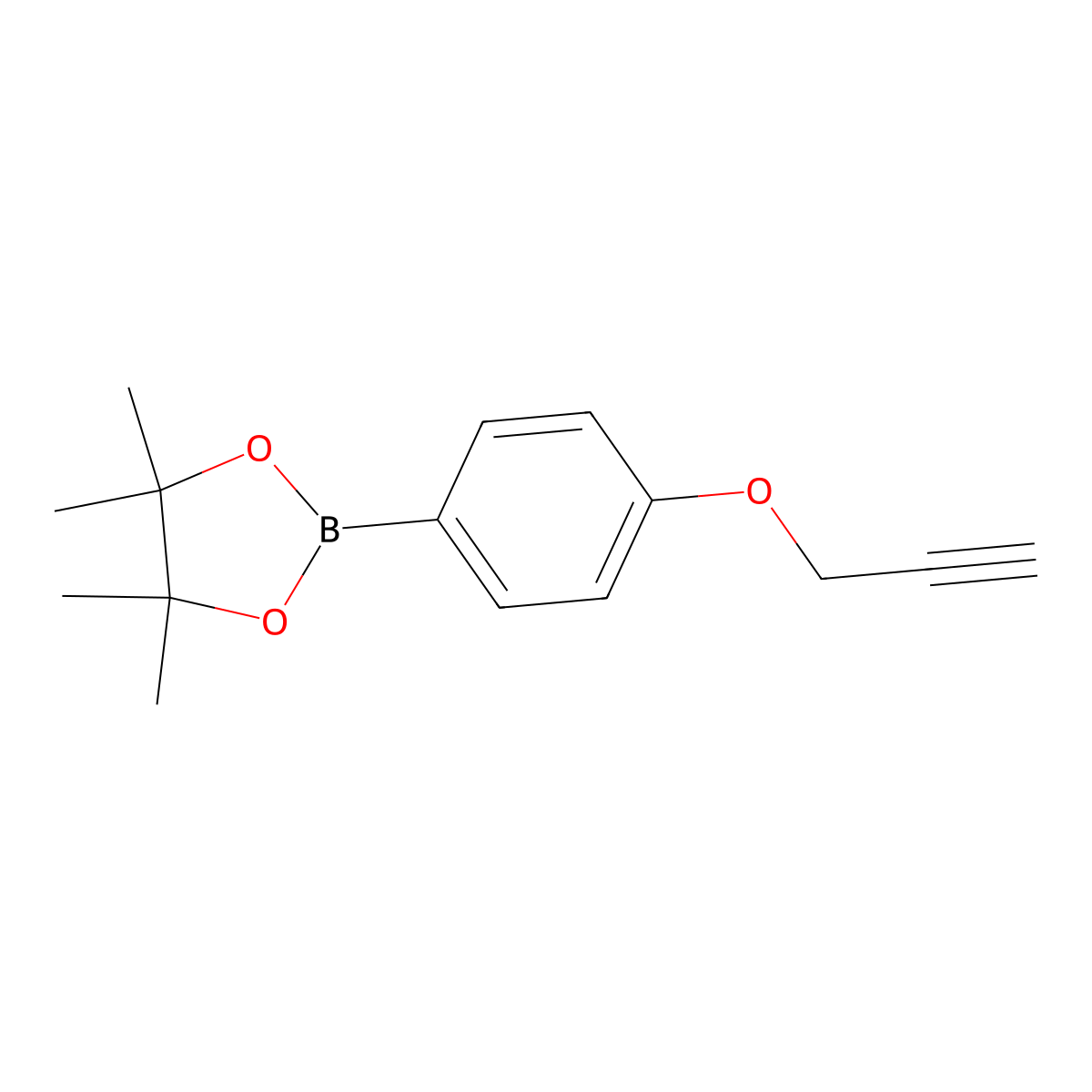 4,4,5,5-Tetramethyl-2-[4-(prop-2-yn-1-yloxy)phenyl]-1,3,2-dioxaborolane molecular structure, CAS 2280980-72-3