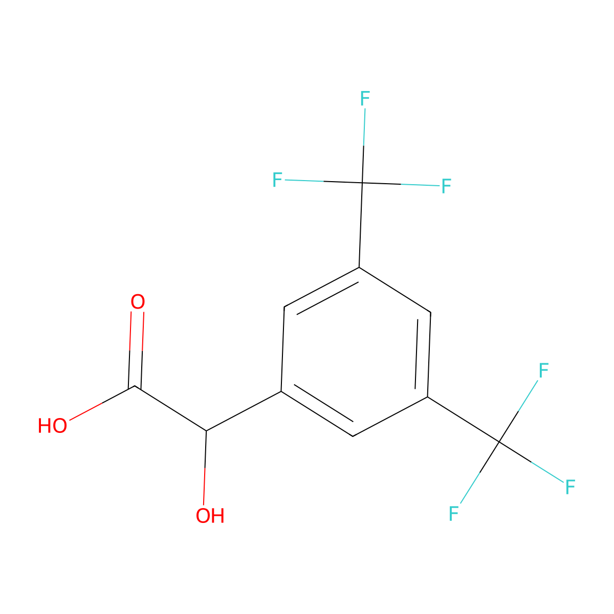 3,5-Bis(trifluoromethyl)mandelic acid molecular structure, CAS 228107-82-2