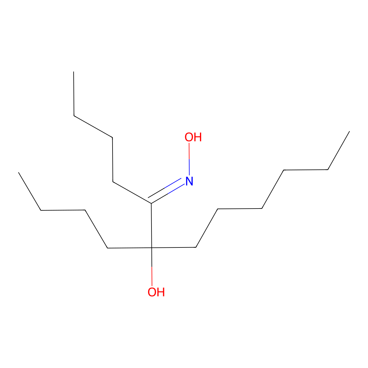 5-Dodecanone, 6-butyl-6-hydroxy-, oxime molecular structure, CAS 22811-21-8