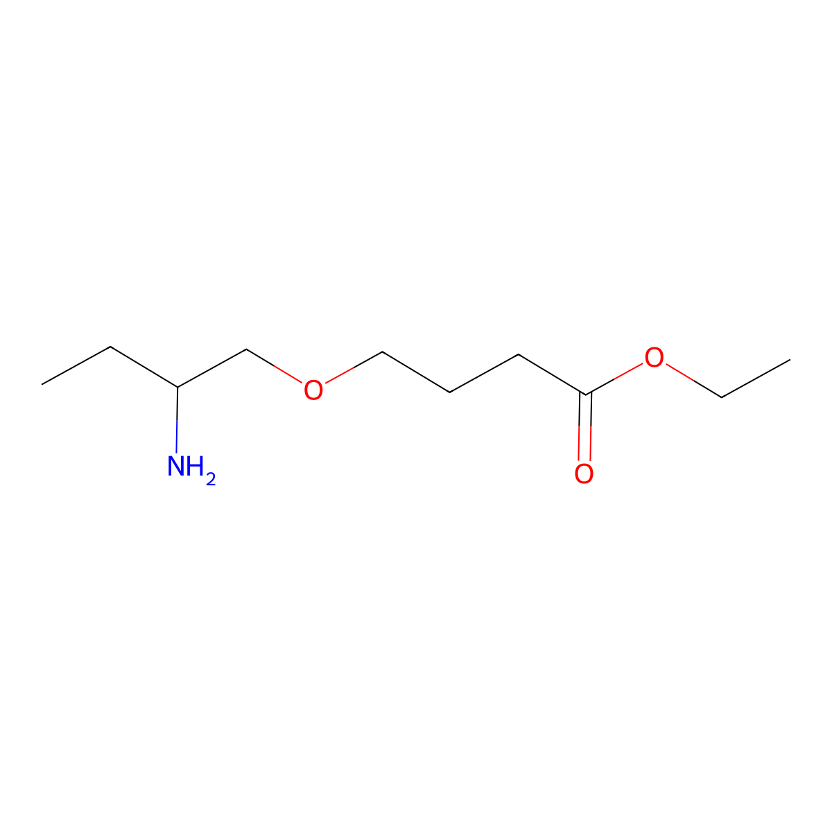 Ethyl 4-(2-aminobutoxy)butanoate molecular structure, CAS 2281127-43-1