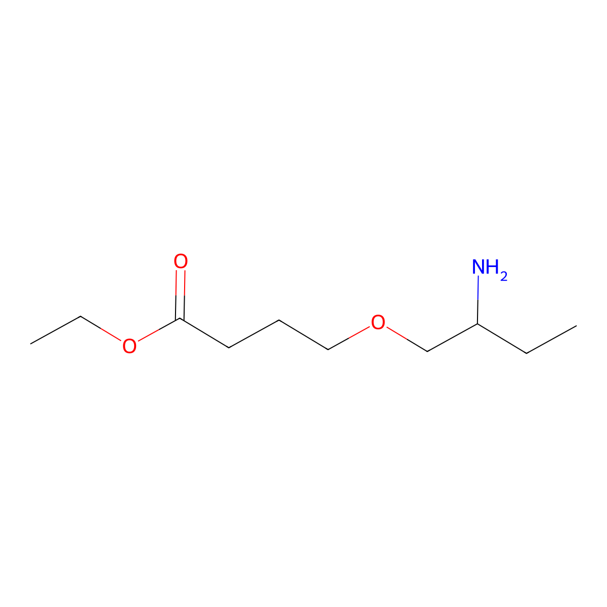 Ethyl 4-(2-aminobutoxy)butanoate molecular structure, CAS 2281127-43-1