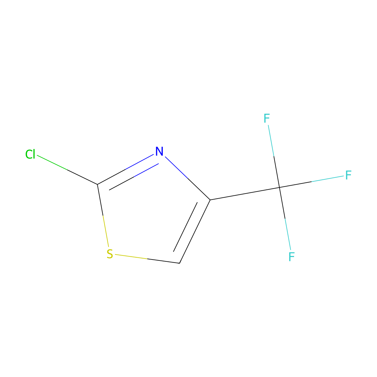 2-Chloro-4-(trifluoromethyl)-1,3-thiazole molecular structure, CAS 228119-52-6