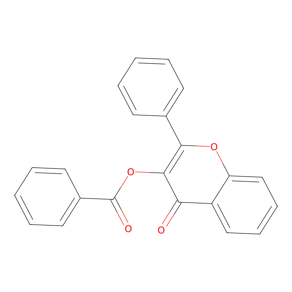 4-oxo-2-phenyl-4H-chromen-3-yl benzoate molecular structure, CAS 22812-29-9