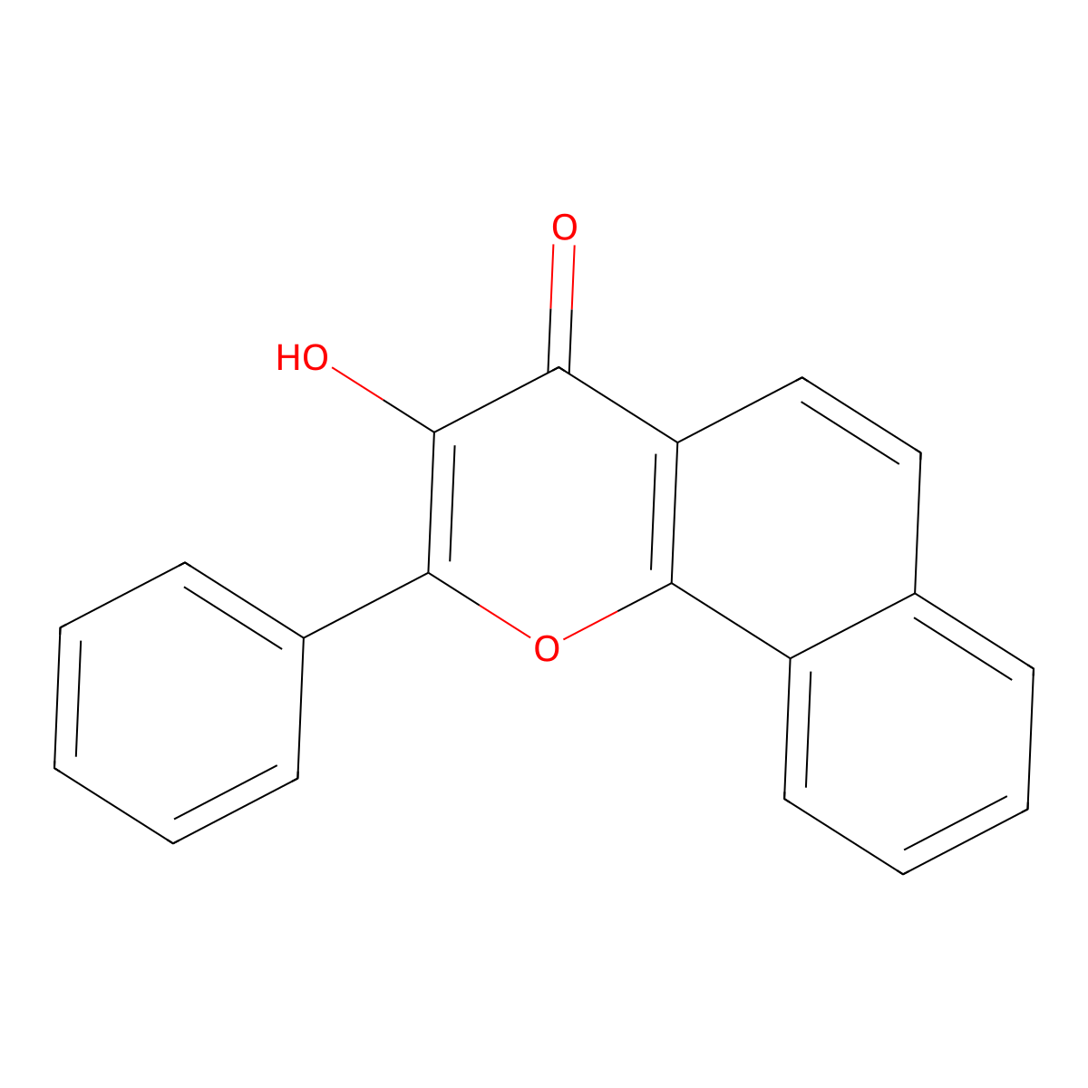 3-Hydroxy-2-phenyl-4H-benzo[H]chromen-4-one molecular structure, CAS 22812-50-6