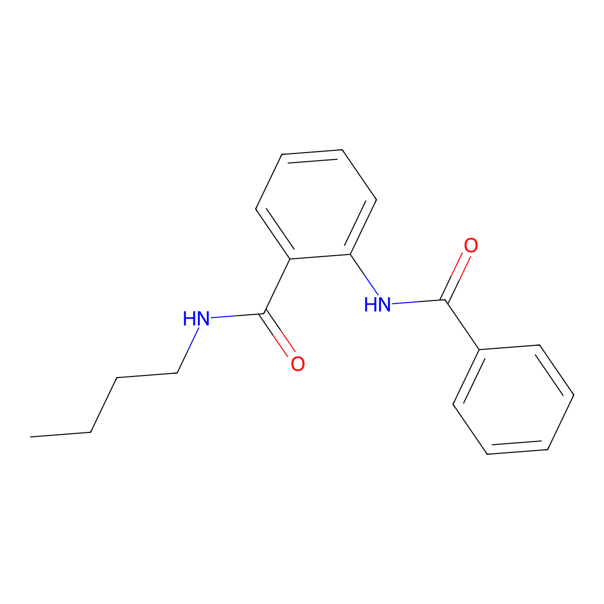 2-Benzamido-N-butylbenzamide molecular structure, CAS 22812-98-2