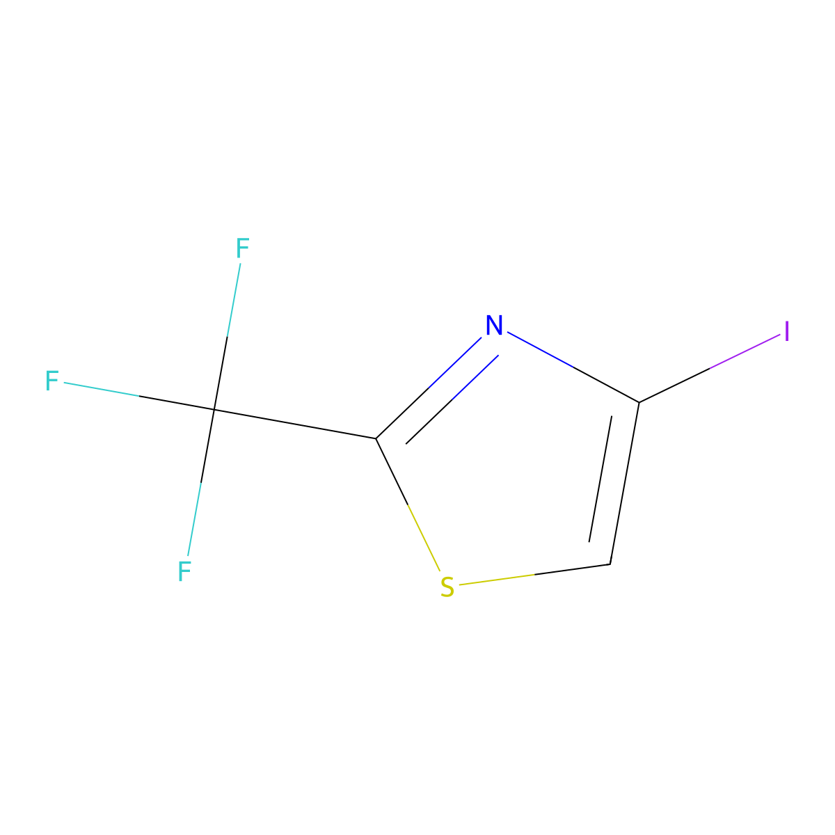 4-Iodo-2-(trifluoromethyl)-1,3-thiazole molecular structure, CAS 2281210-20-4