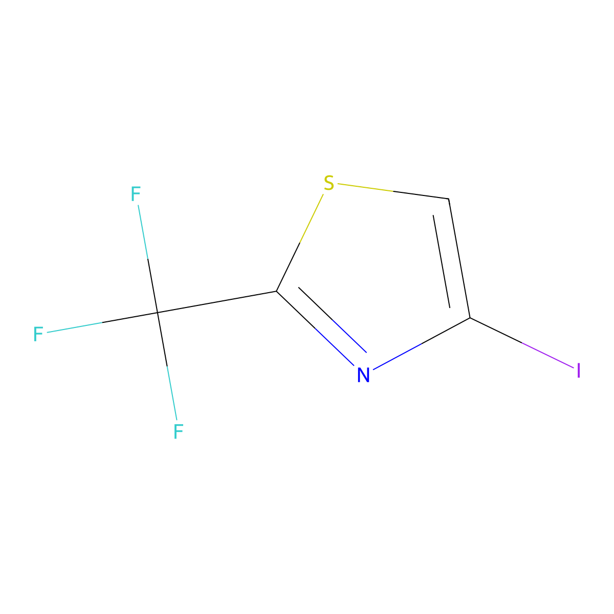 4-Iodo-2-(trifluoromethyl)-1,3-thiazole molecular structure, CAS 2281210-20-4