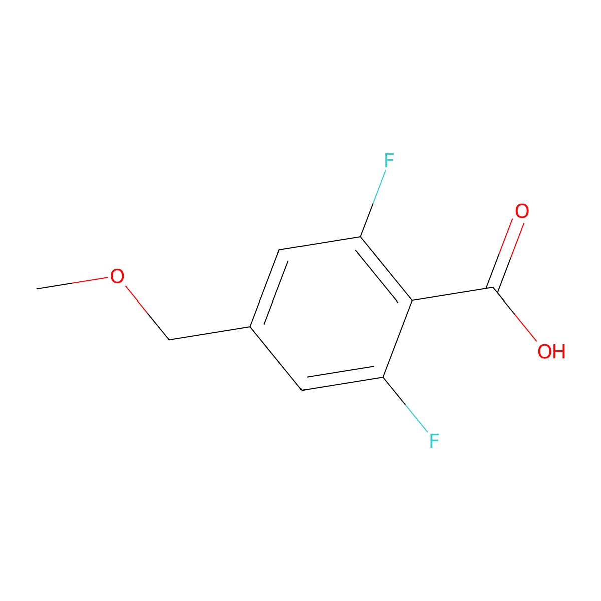 2,6-Difluoro-4-(methoxymethyl)benzoic acid molecular structure, CAS 228122-41-6