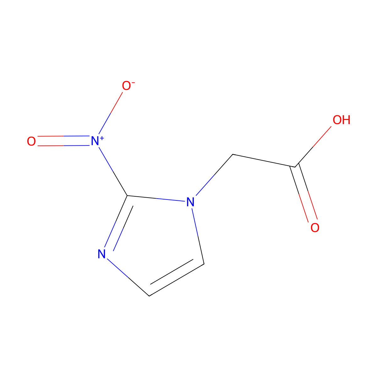 2-(2-Nitroimidazol-1-yl)acetic acid molecular structure, CAS 22813-32-7