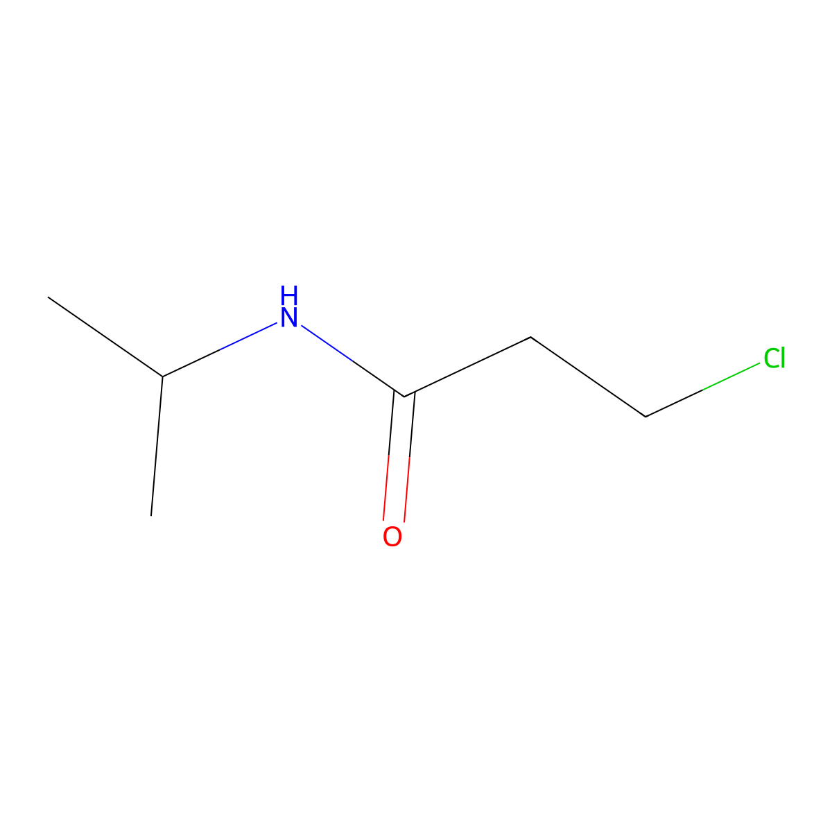 3-chloro-N-(propan-2-yl)propanamide molecular structure, CAS 22813-48-5