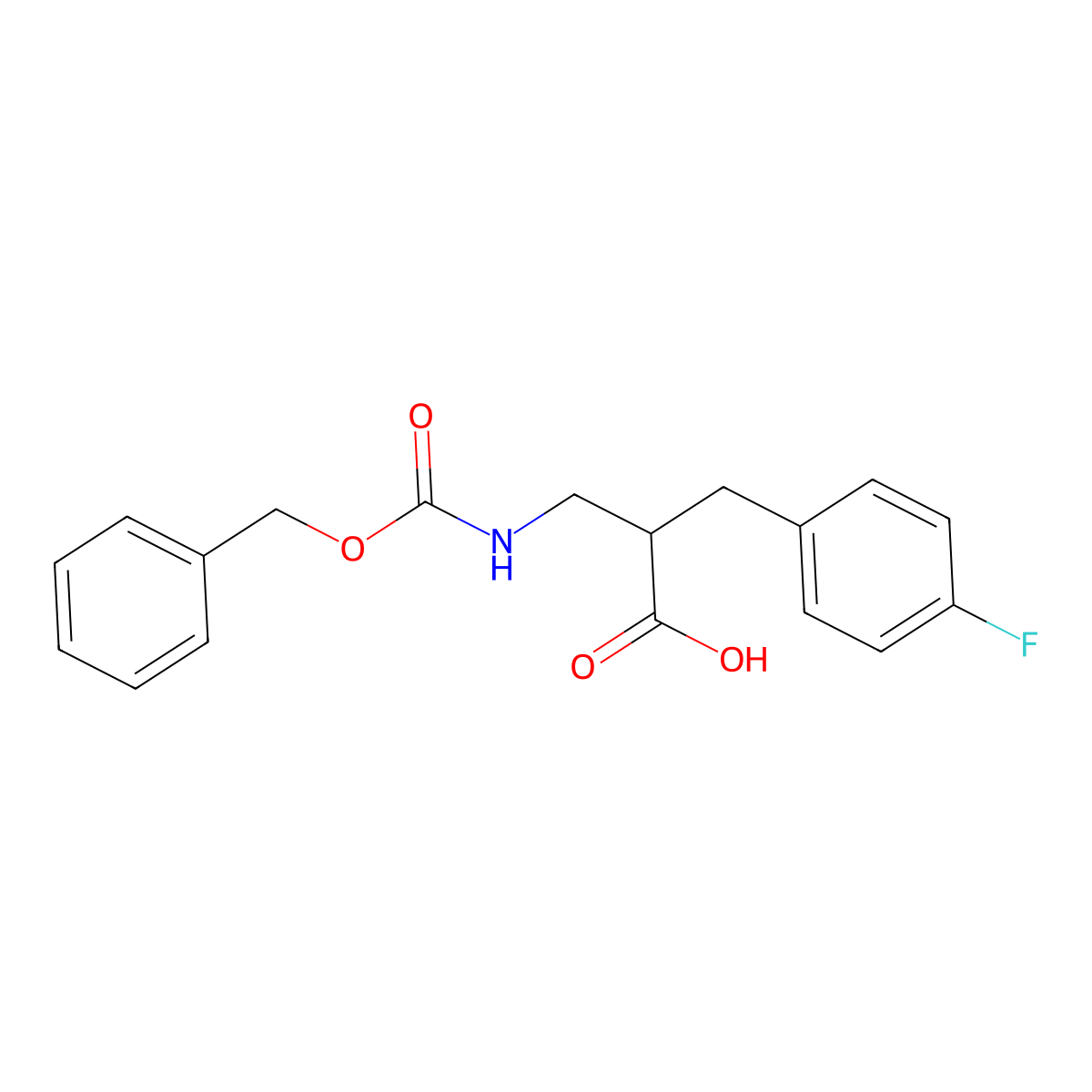 3-{[(Benzyloxy)carbonyl]amino}-2-[(4-fluorophenyl)methyl]propanoic acid molecular structure, CAS 2281380-86-5