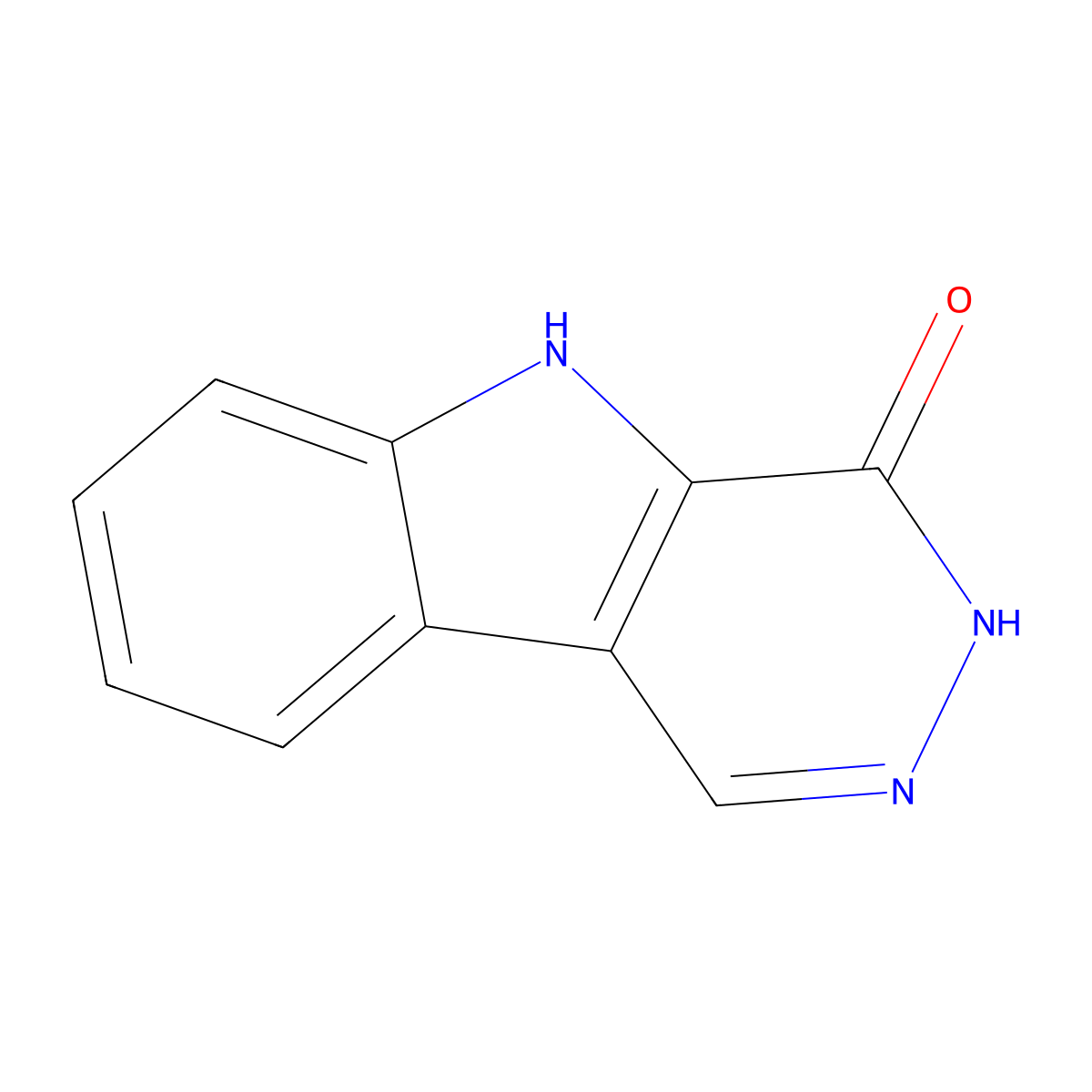 4H-Pyridazino(4,5-b)indol-4-one, 3,5-dihydro- molecular structure, CAS 22814-13-7