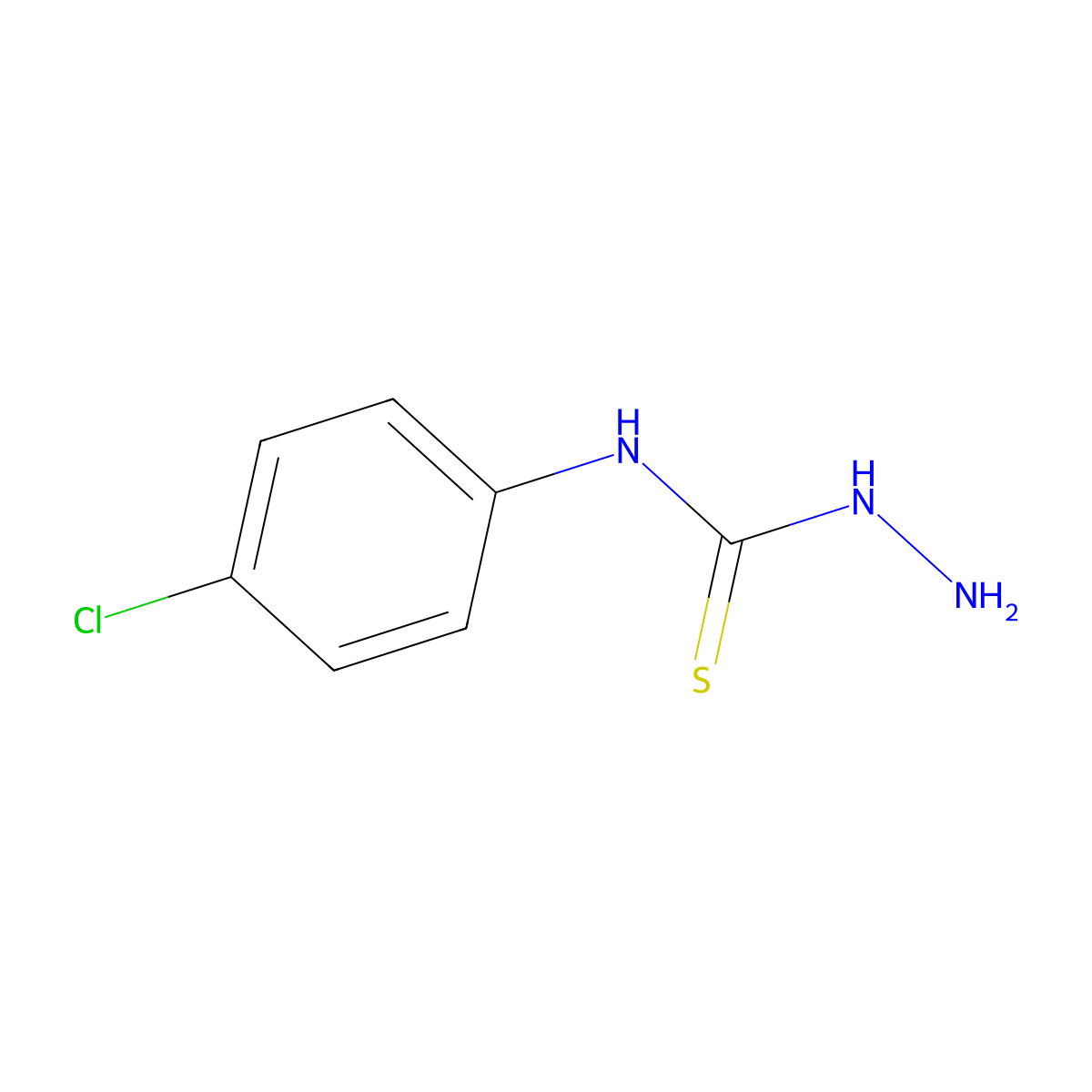 4-(4-Chlorophenyl)-3-thiosemicarbazide molecular structure, CAS 22814-92-2
