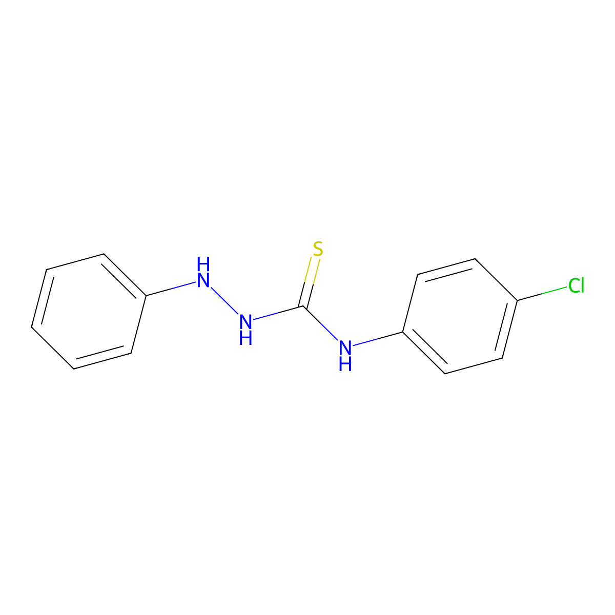 4-(4-Chlorophenyl)-1-phenyl-3-thiosemicarbazide molecular structure, CAS 22814-95-5