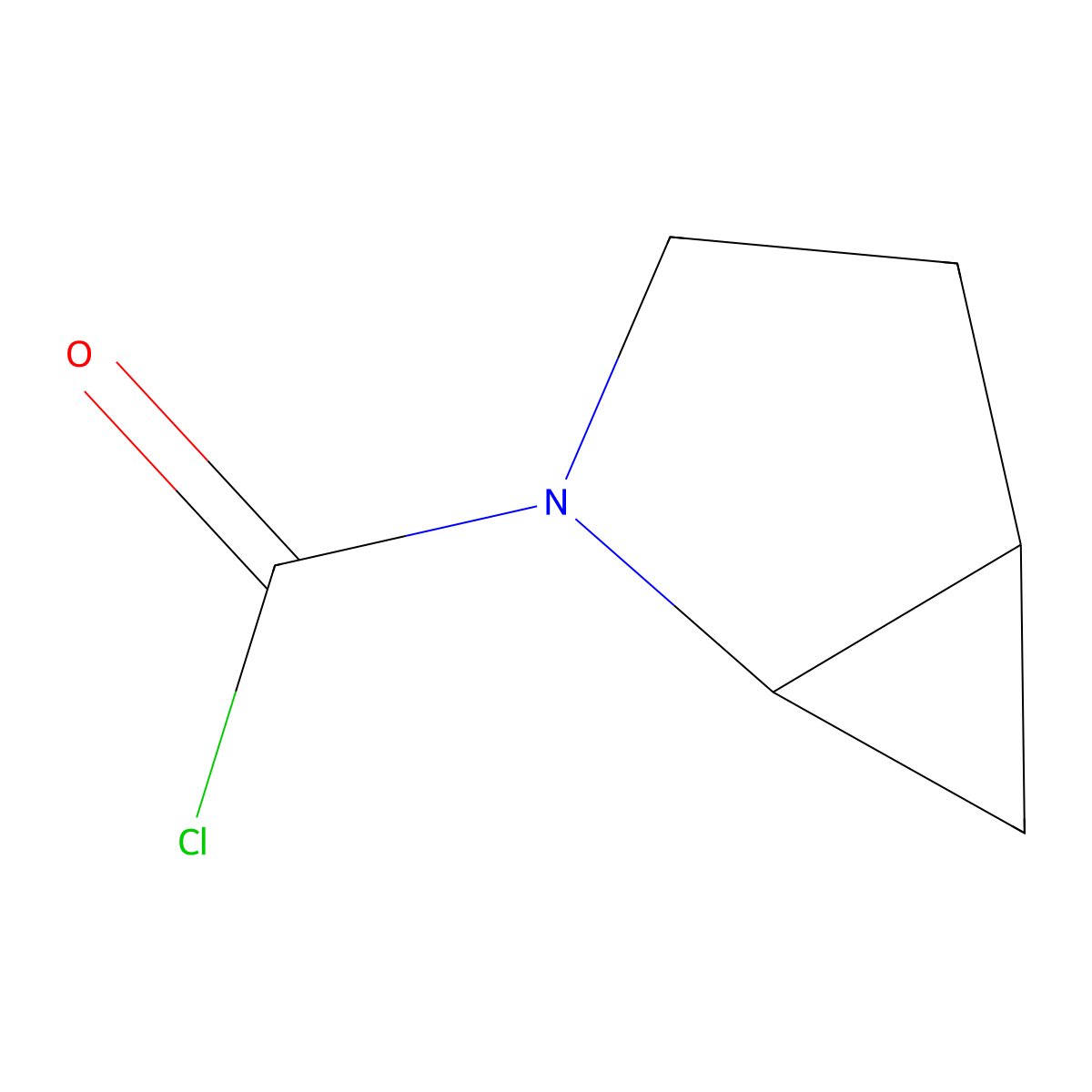 2-Azabicyclo[3.1.0]hexane-2-carbonyl chloride molecular structure, CAS 2281443-54-5