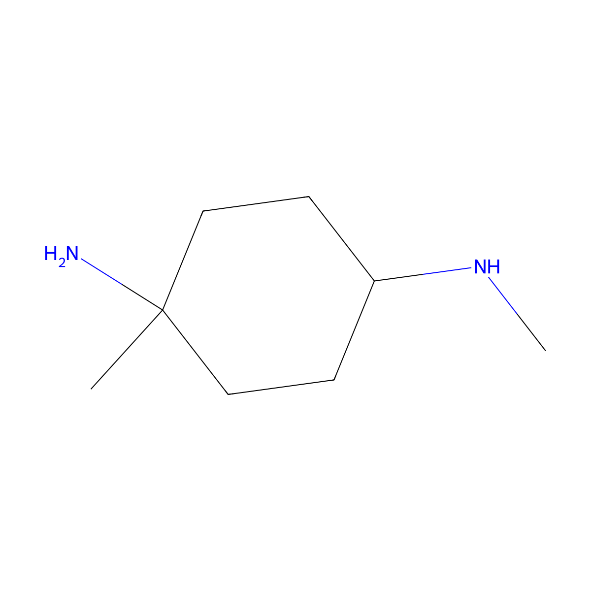 N1,4-dimethylcyclohexane-1,4-diamine molecular structure, CAS 2281461-34-3