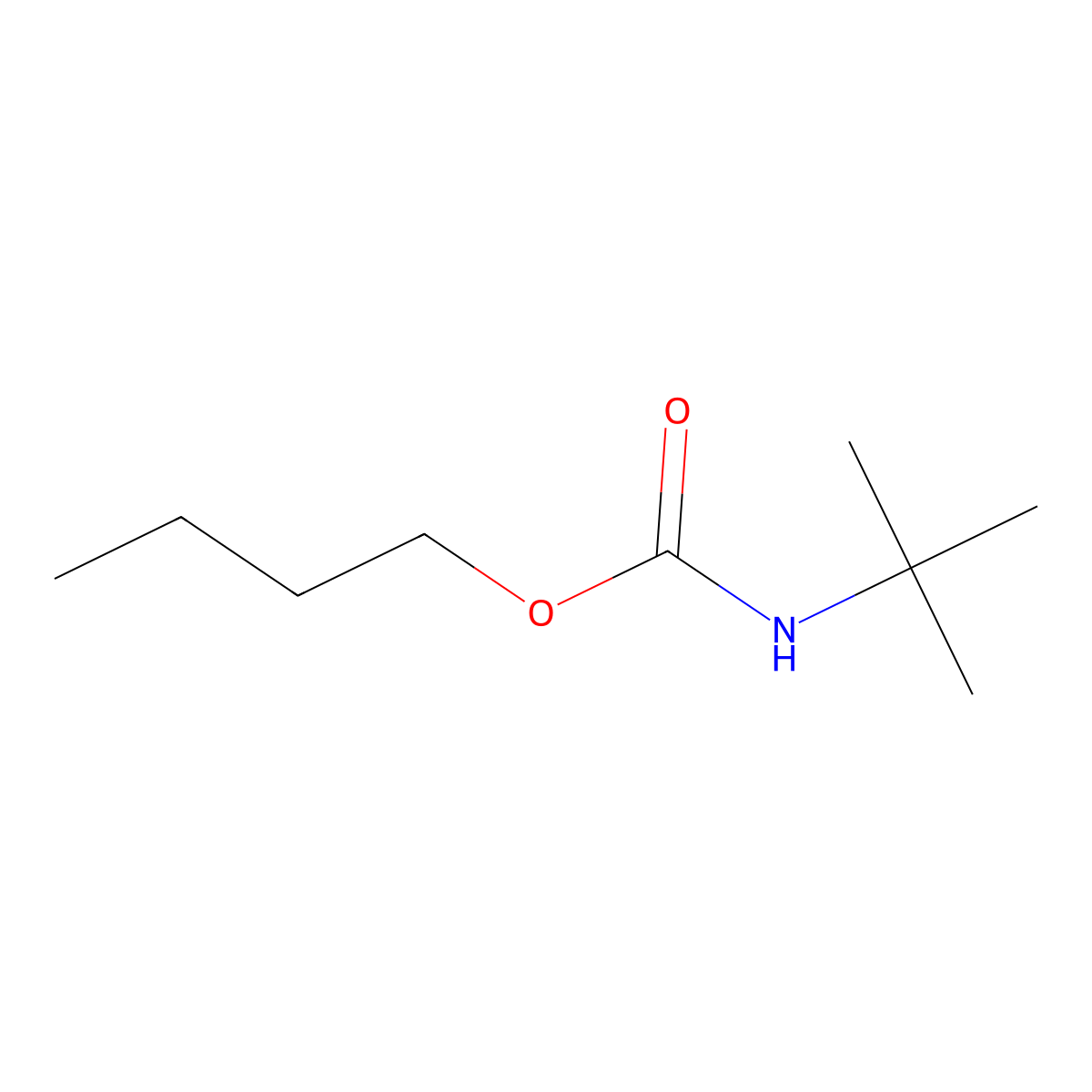 Butyl tert-butylcarbamate molecular structure, CAS 22815-64-1