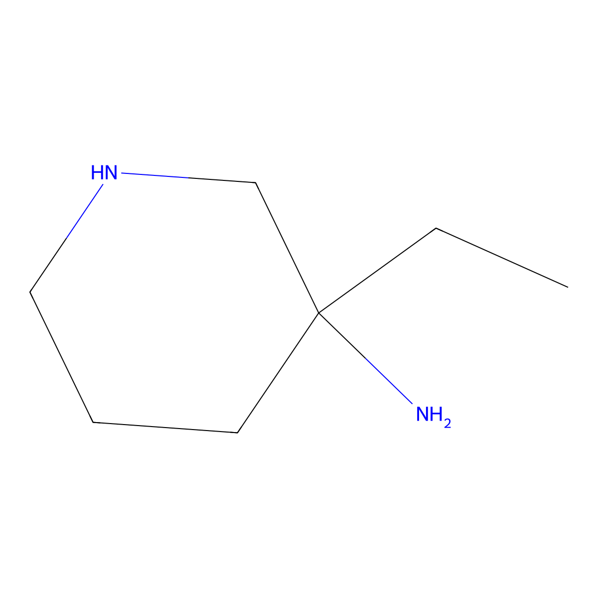 3-Ethylpiperidin-3-amine molecular structure, CAS 2281599-00-4