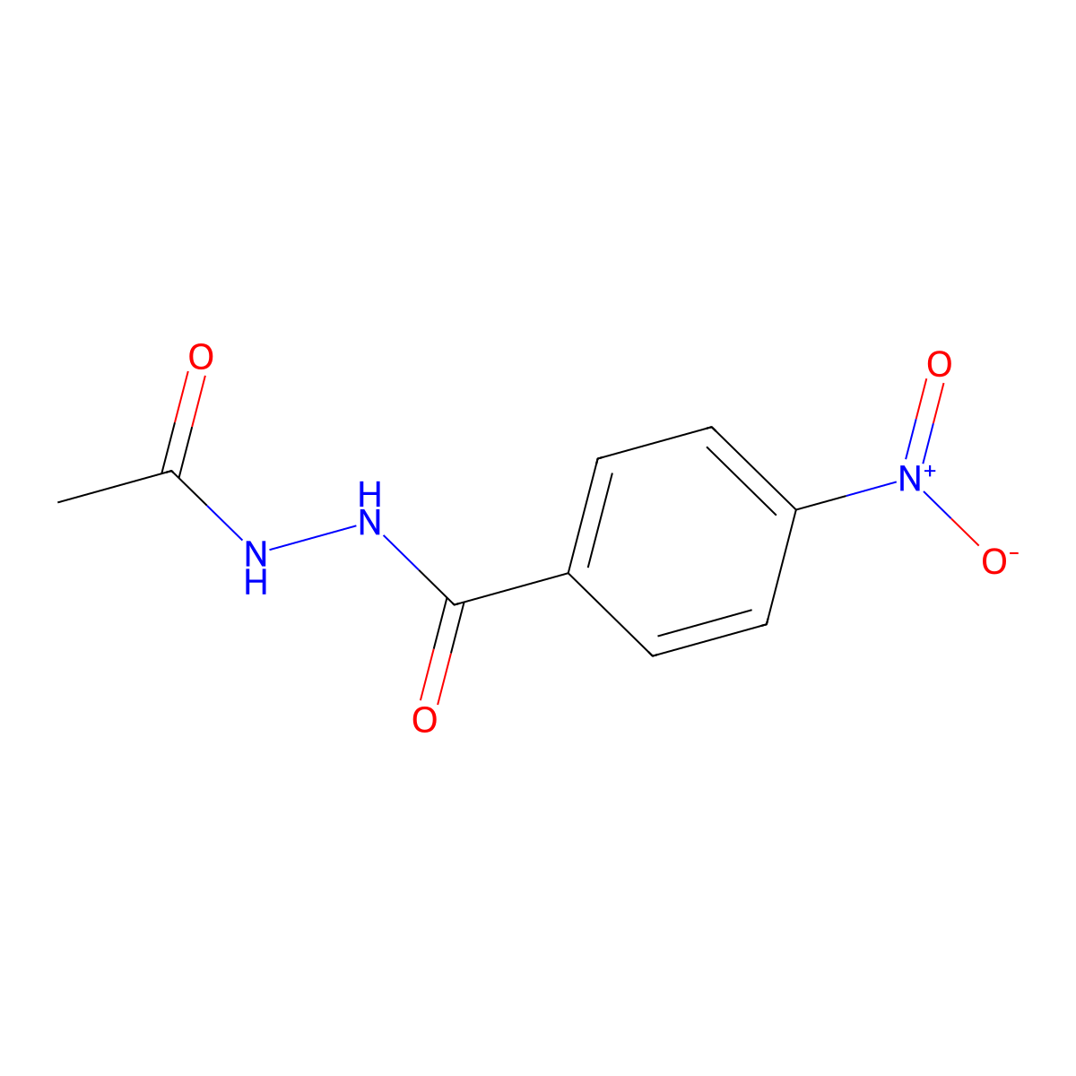BENZOIC ACID, p-NITRO-, ACETYLHYDRAZIDE molecular structure, CAS 22816-00-8
