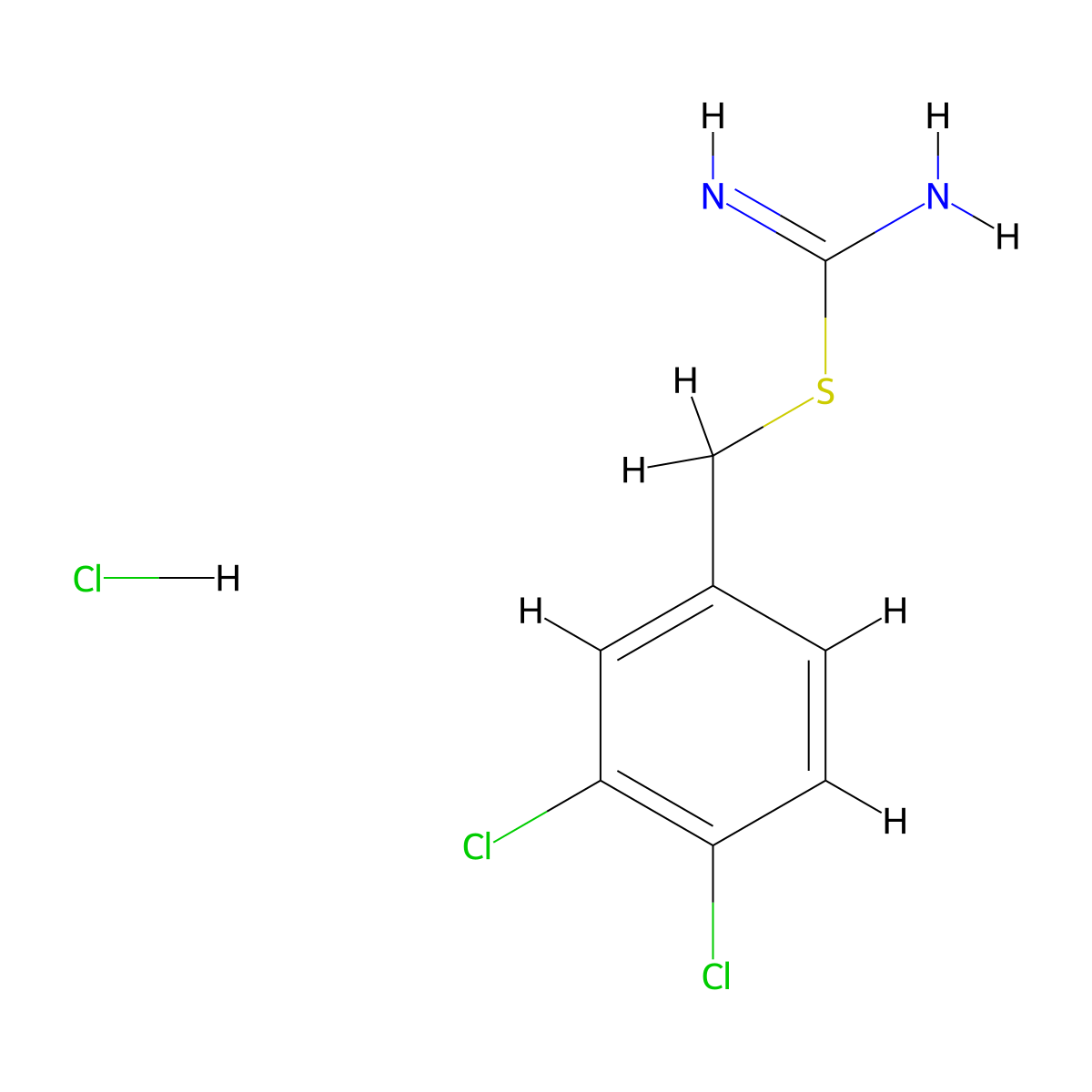 2-(3,4-Dichloro-benzyl)-isothiourea hydrochloride molecular structure, CAS 22816-60-0