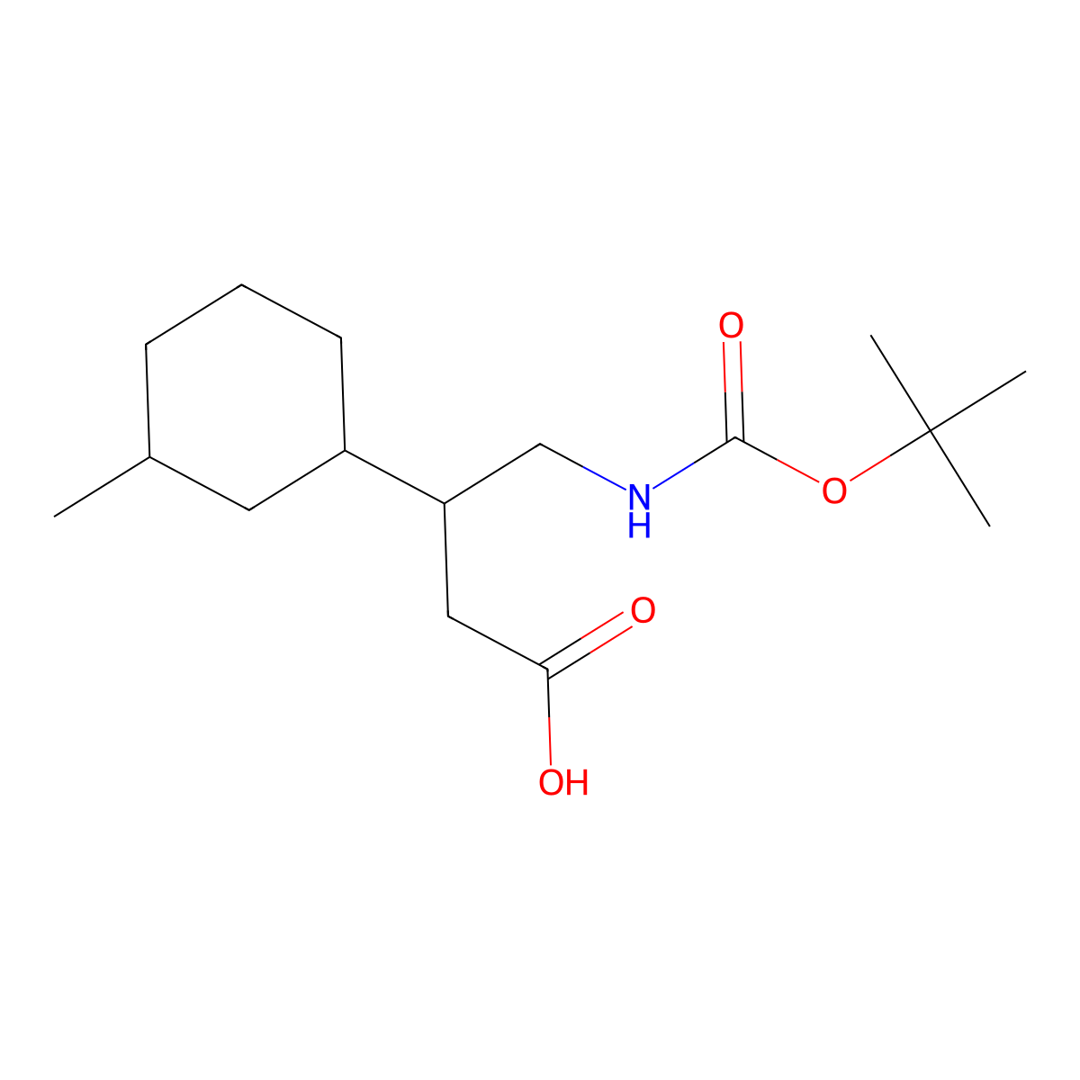 4-{[(Tert-butoxy)carbonyl]amino}-3-(3-methylcyclohexyl)butanoic acid molecular structure, CAS 2281605-34-1