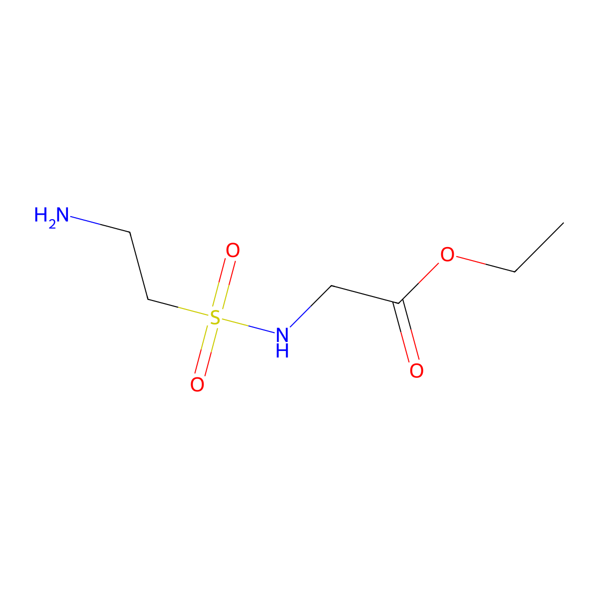 Ethyl 2-(2-aminoethanesulfonamido)acetate molecular structure, CAS 2281715-10-2