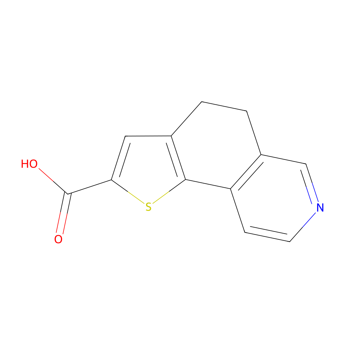 4H,5H-thieno[2,3-f]isoquinoline-2-carboxylic acid molecular structure, CAS 2281751-53-7