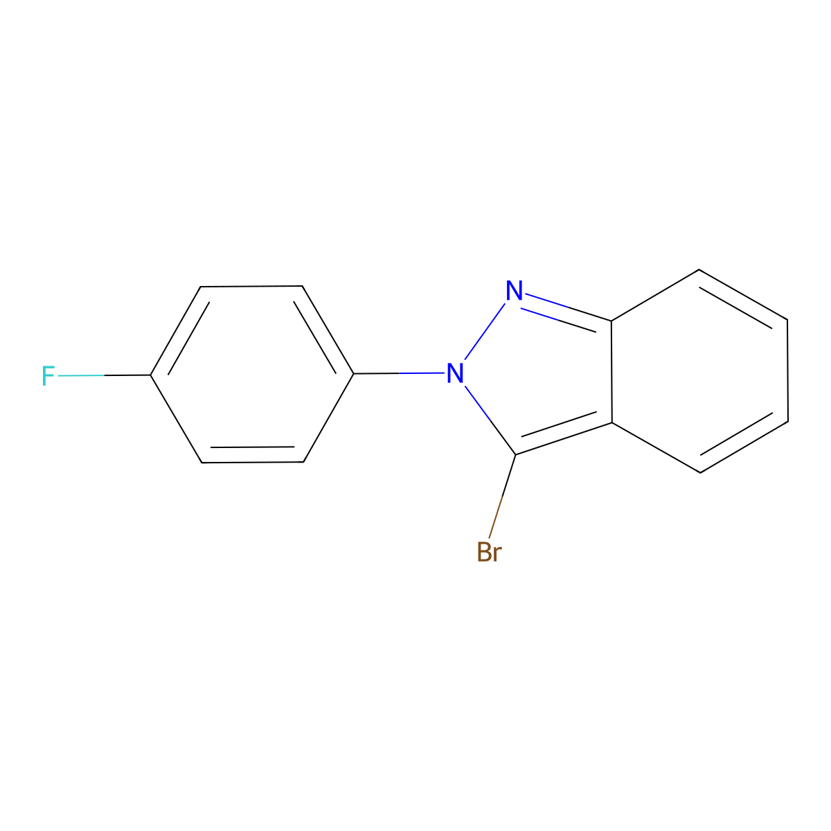 3-Bromo-2-(4-fluorophenyl)indazole molecular structure, CAS 2281761-79-1
