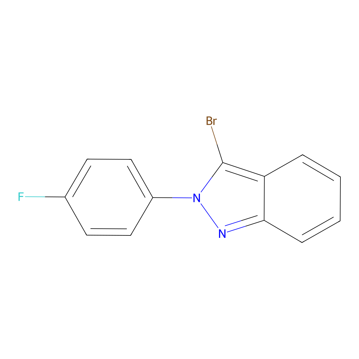 3-Bromo-2-(4-fluorophenyl)indazole molecular structure, CAS 2281761-79-1
