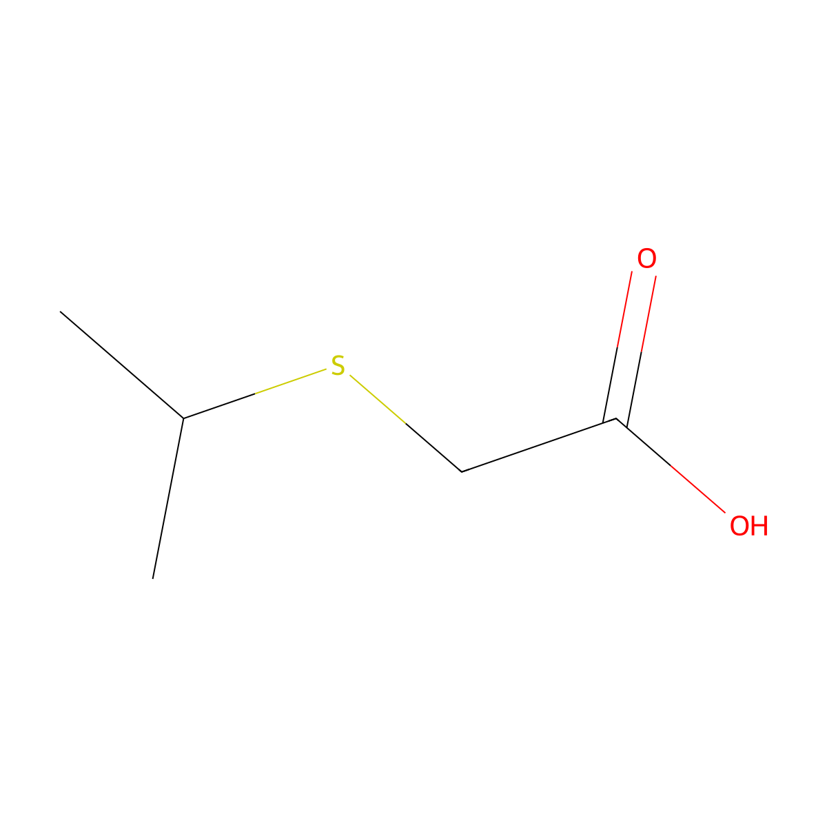 (Isopropylthio)acetic acid molecular structure, CAS 22818-59-3
