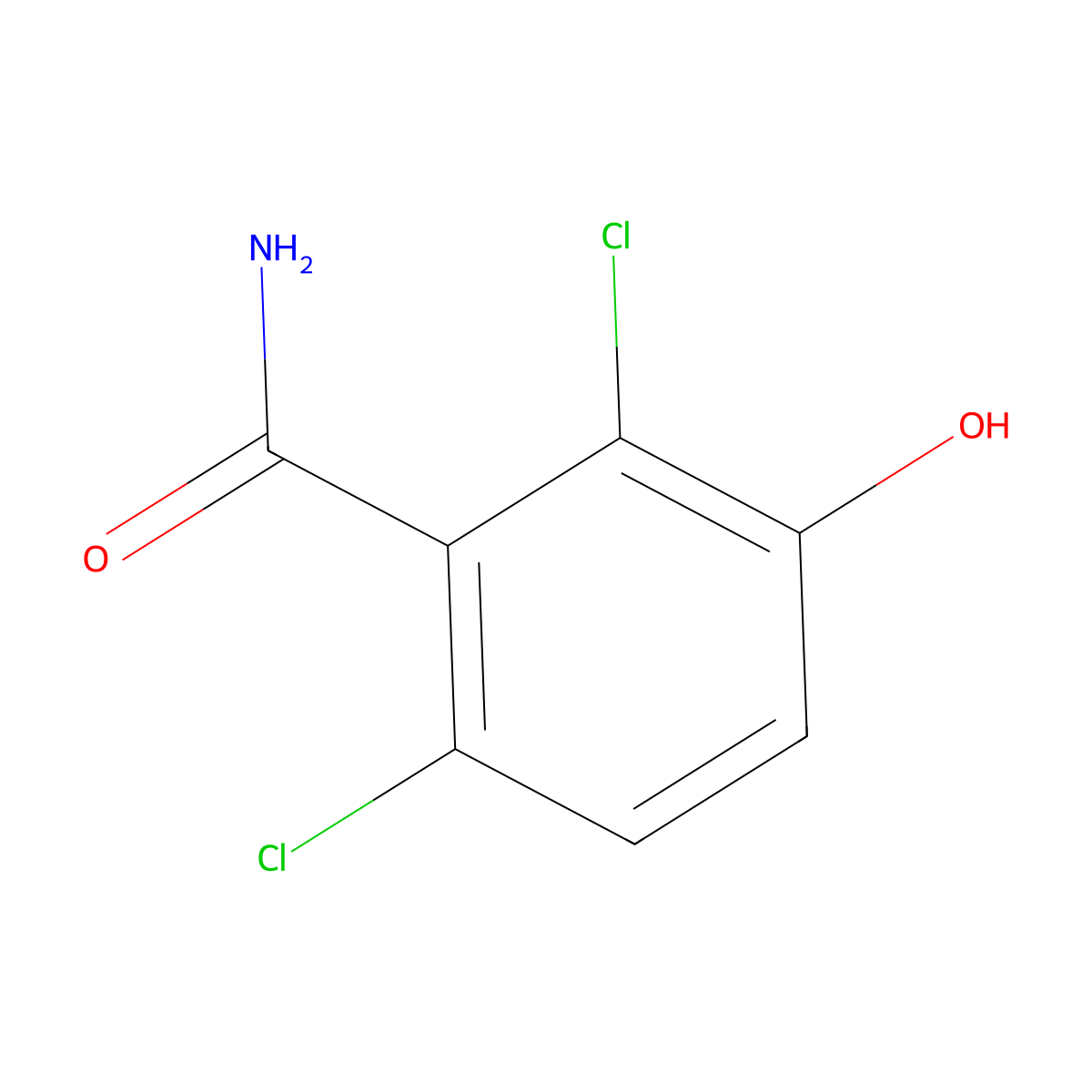2,6-Dichloro-3-hydroxybenzamide molecular structure, CAS 22818-74-2