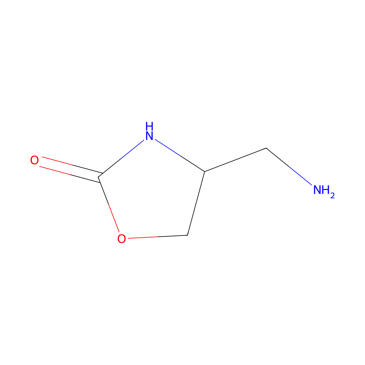 (S)-4-(Aminomethyl)oxazolidin-2-one molecular structure, CAS 2281865-58-3