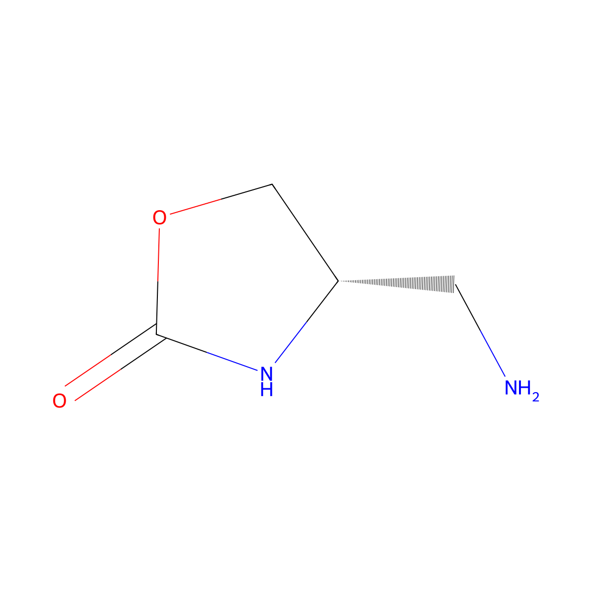 (S)-4-(Aminomethyl)oxazolidin-2-one molecular structure, CAS 2281865-58-3