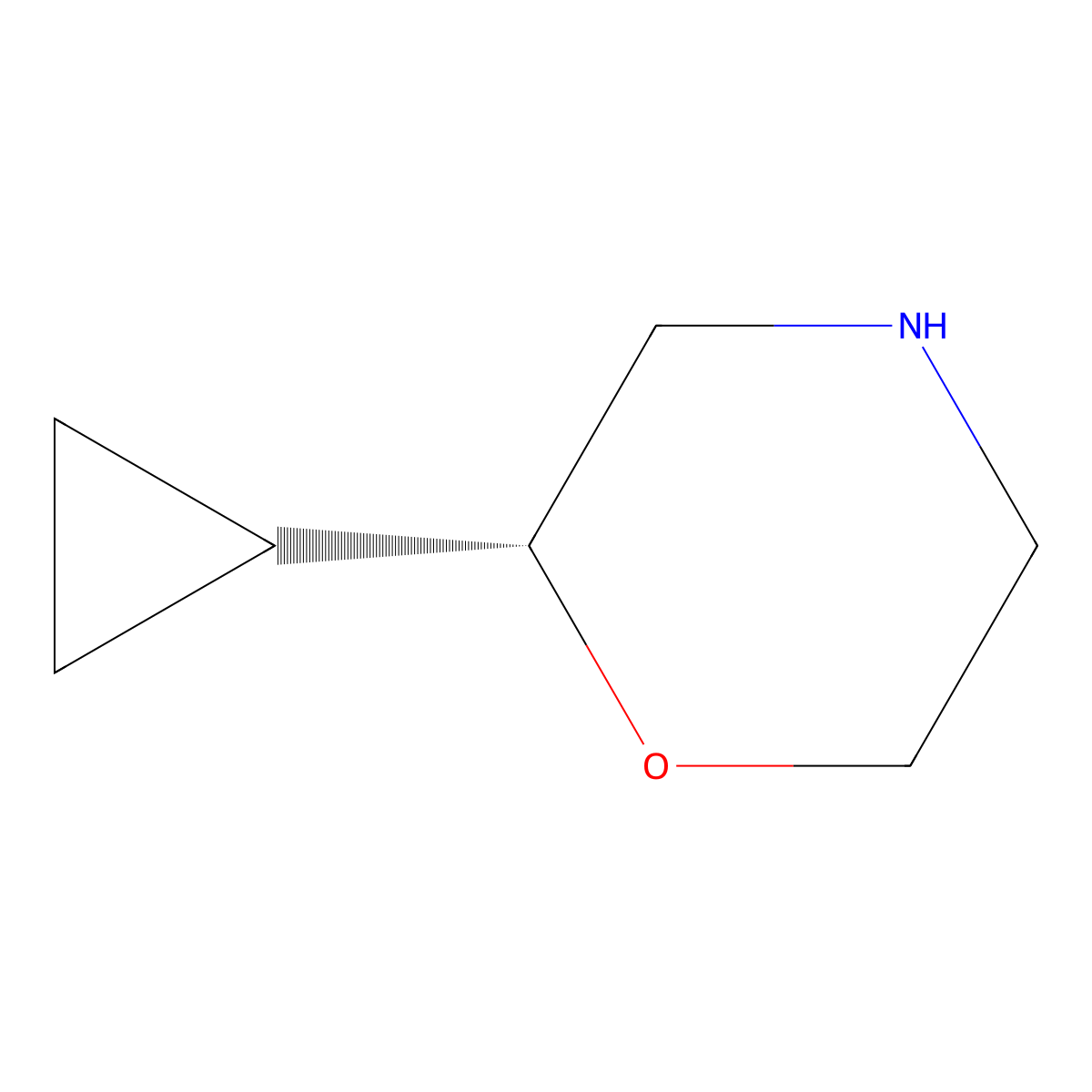 (R)-2-Cyclopropylmorpholine molecular structure, CAS 2281865-66-3