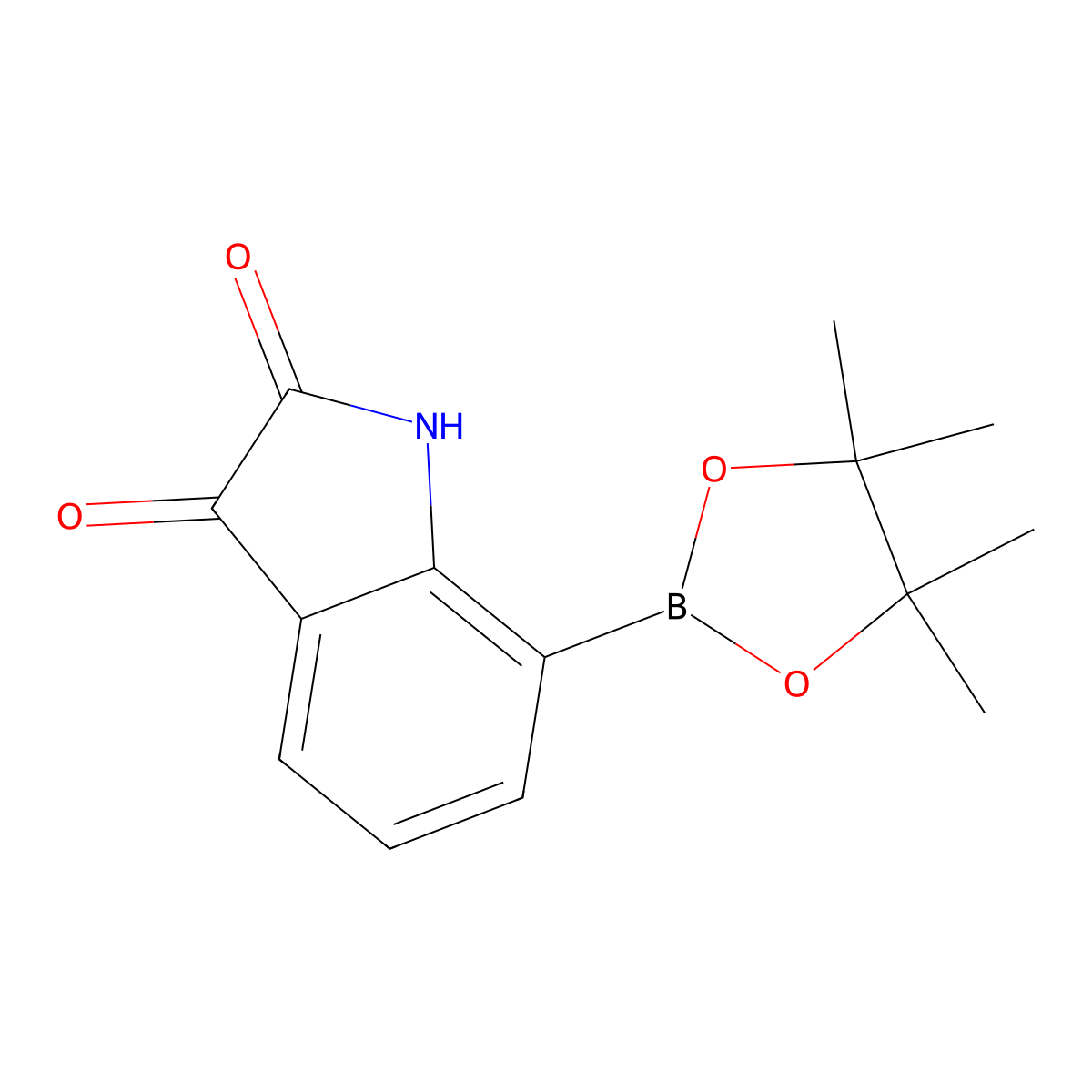 7-(Tetramethyl-1,3,2-dioxaborolan-2-yl)-2,3-dihydro-1h-indole-2,3-dione molecular structure, CAS 2281899-15-6