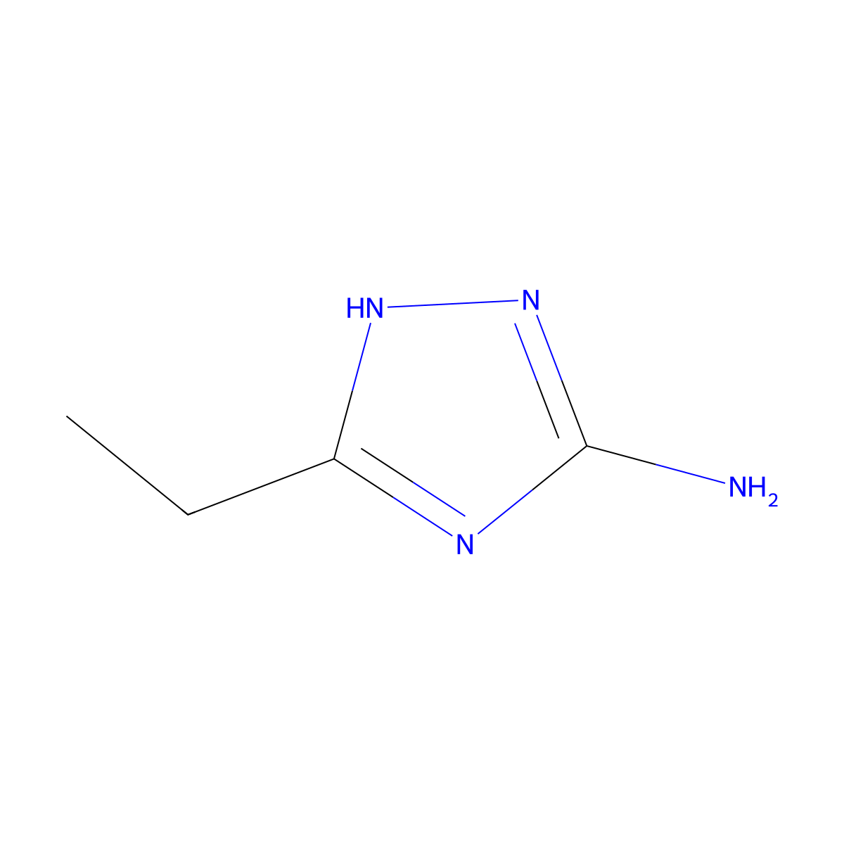 3-ethyl-1H-1,2,4-triazol-5-amine molecular structure, CAS 22819-05-2
