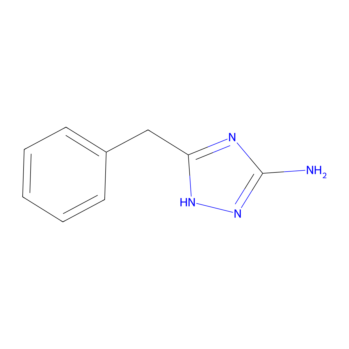 3-(Phenylmethyl)-1H-1,2,4-triazol-5-amine molecular structure, CAS 22819-07-4