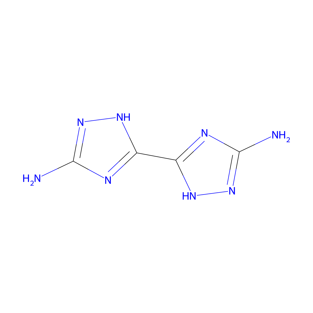 5,5'-Diamino-3,3'-bis-1,2,4-triazole molecular structure, CAS 22819-10-9