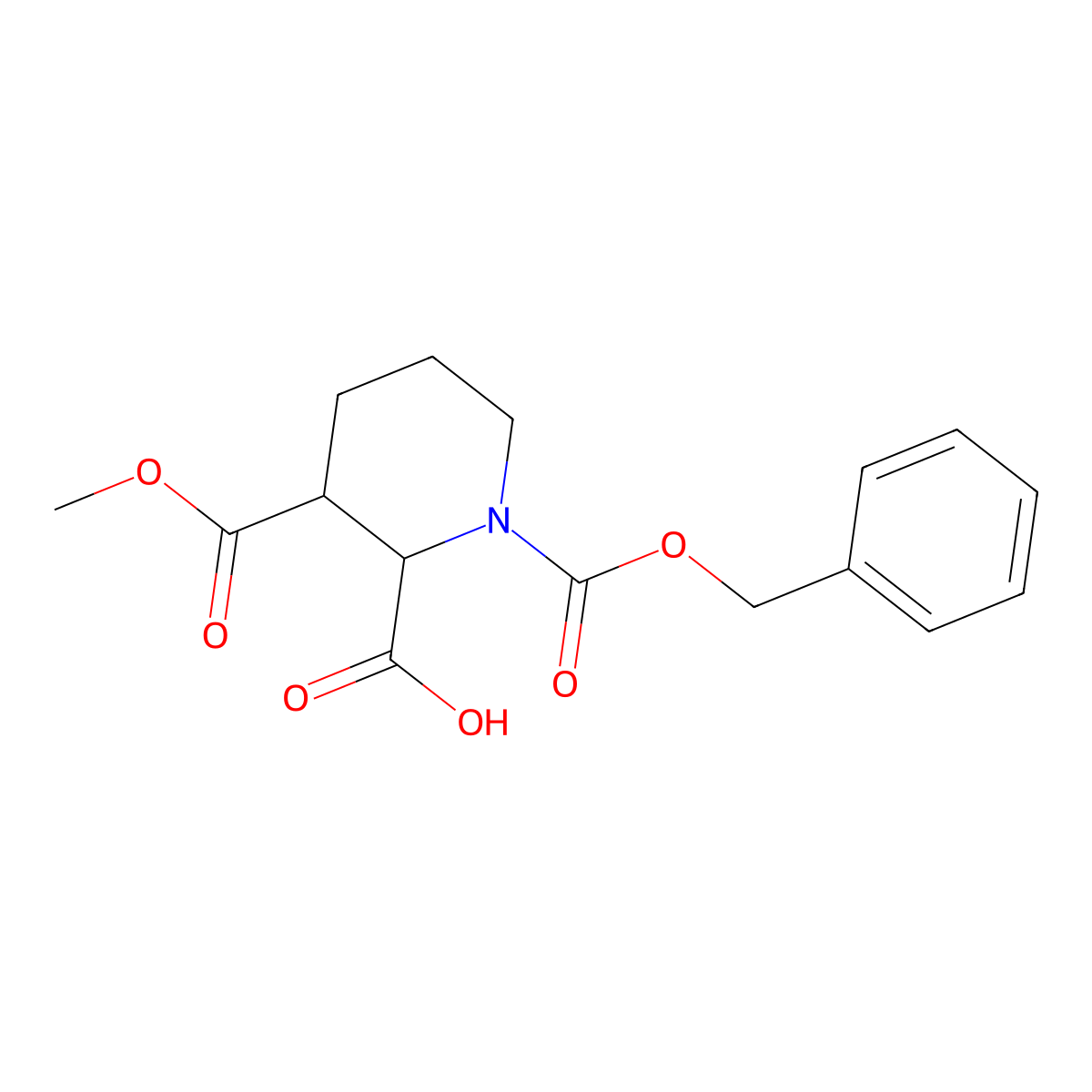 (2R,3S)-1-((benzyloxy)carbonyl)-3-(methoxycarbonyl)piperidine-2-carboxylic acid molecular structure, CAS 2281904-57-0