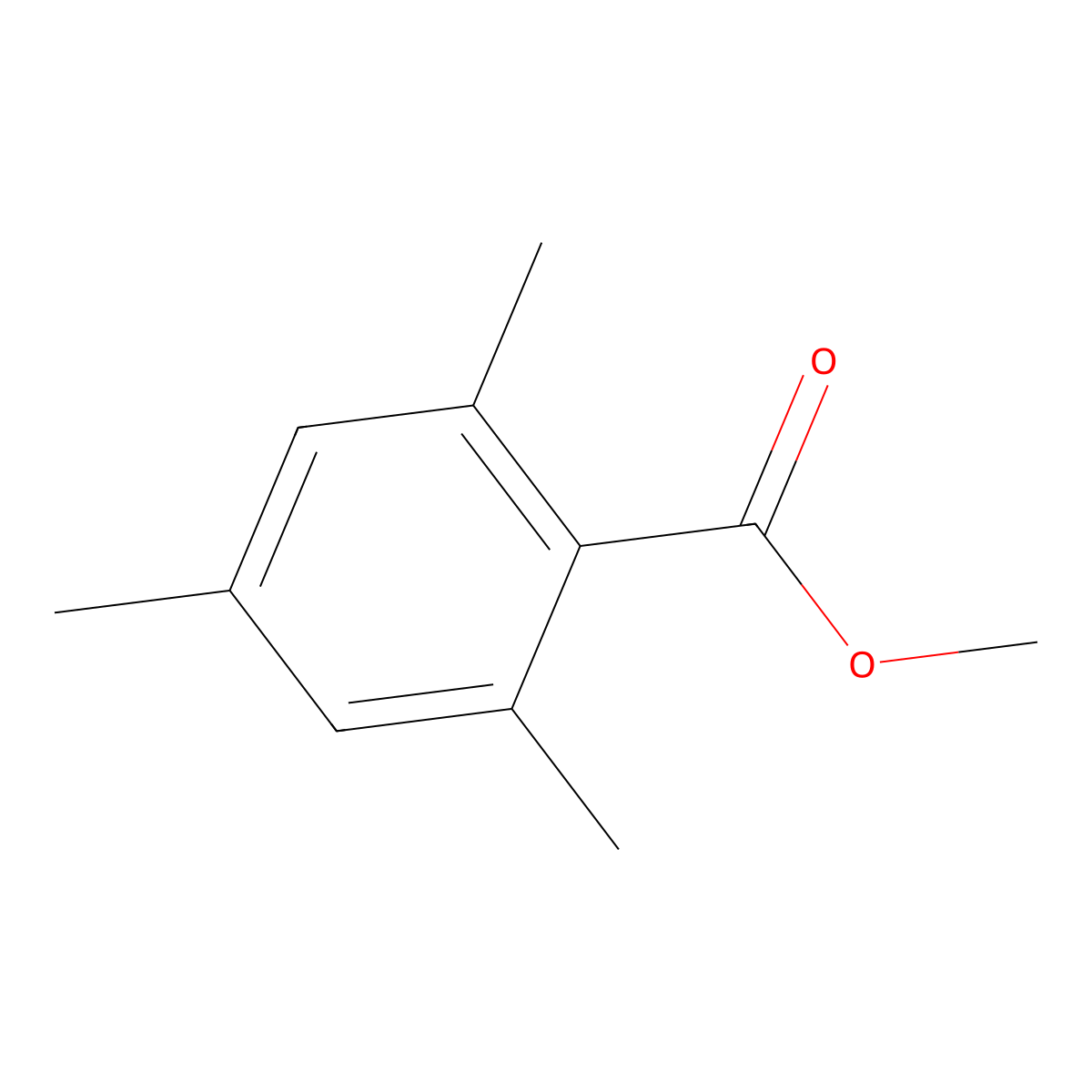 2,4,6-Trimethylbenzoic acid methyl ester molecular structure, CAS 2282-84-0