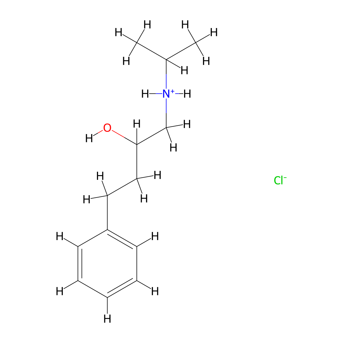 2-Butanol, 1-(isopropylamino)-4-phenyl-, hydrochloride molecular structure, CAS 22820-57-1
